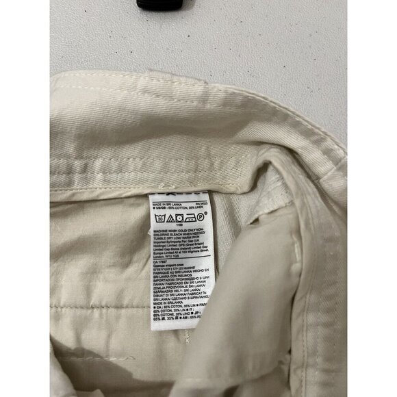 Converse Linen Blend Cargo Pants High Waist Beige Size 2 Short - Picture 9 of 13